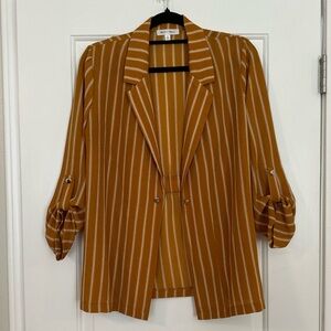 Miley + Molly Mustard Pin Striped Blazer